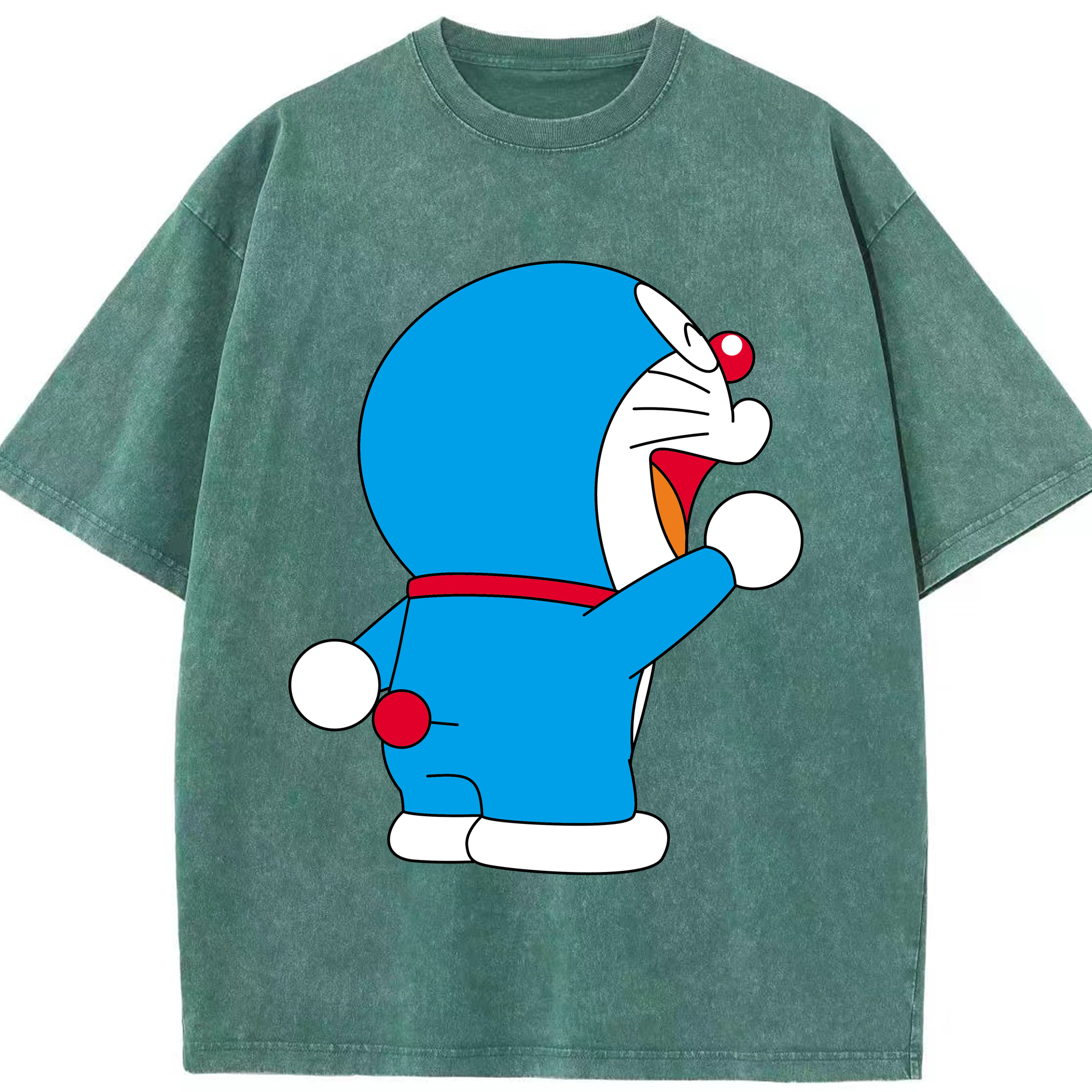 （画像用） ドラえもん Doraemon 綿100% ヴィンテージ風 半袖Tシャツ（フロントプリント）